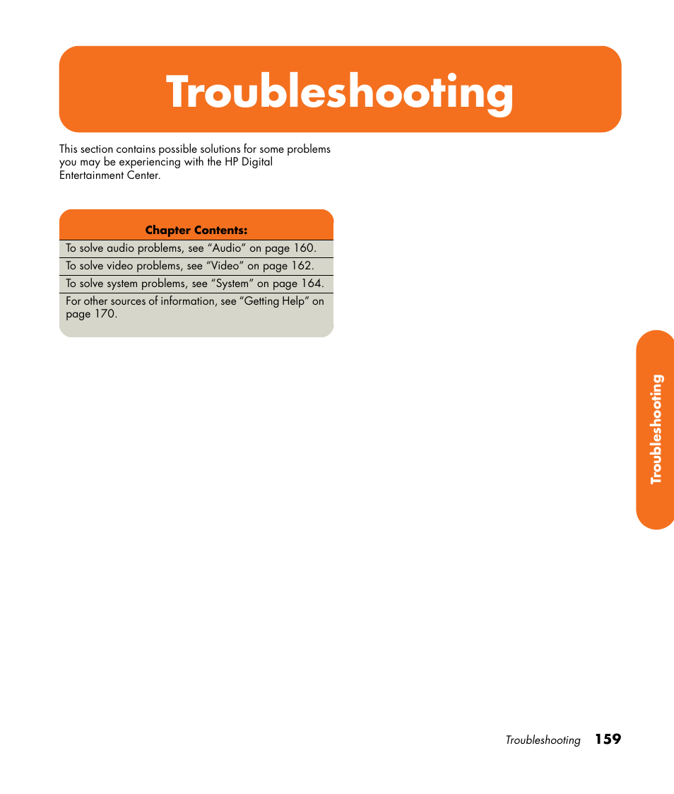 Troubleshooting | HP 2307890A User Manual | Page 165 / 194