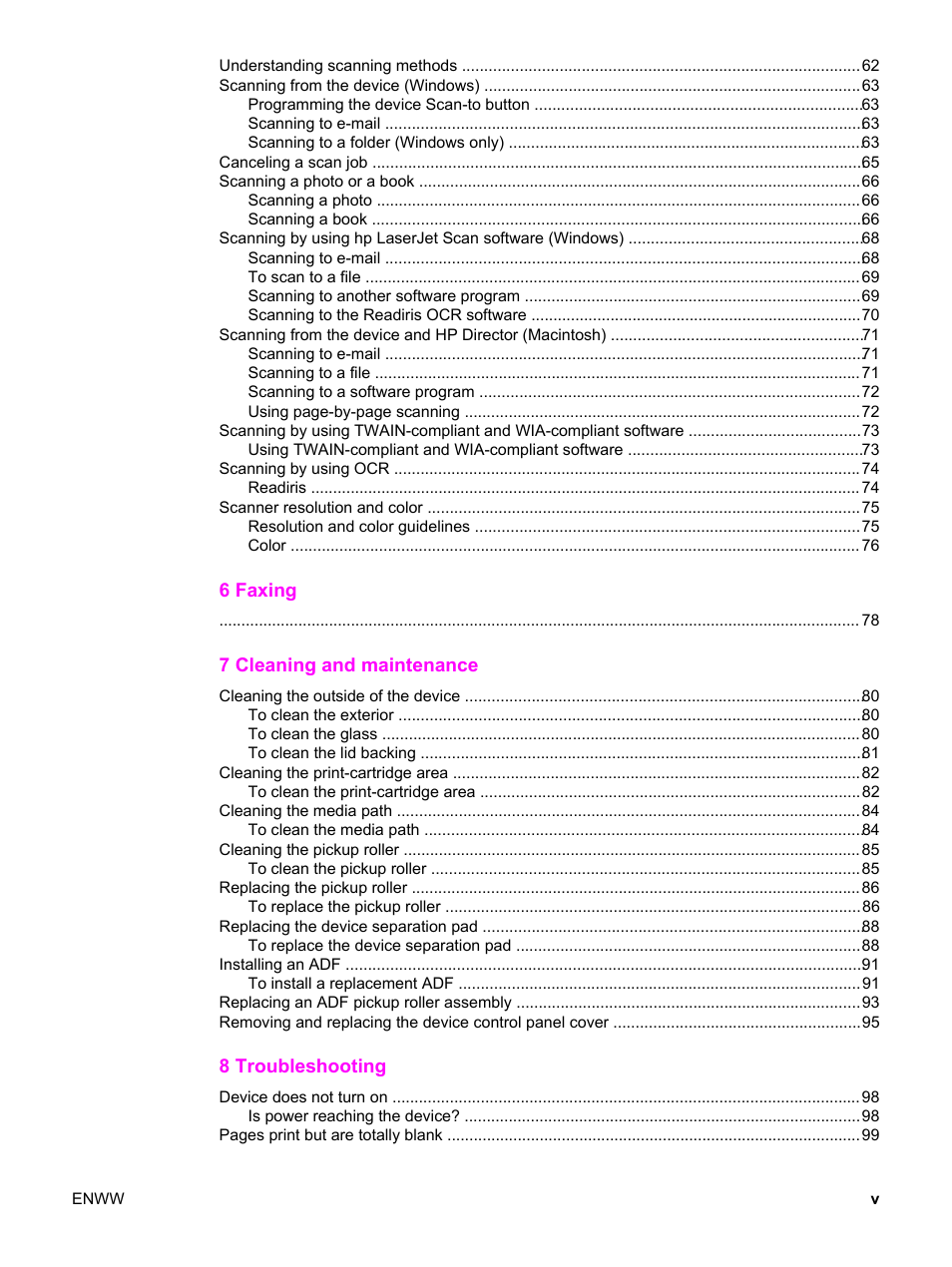 HP 3380 User Manual | Page 7 / 196