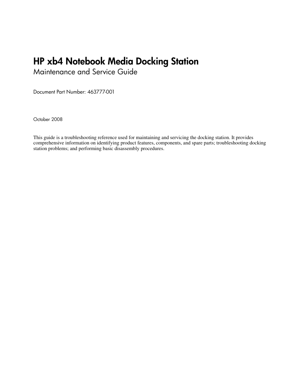 HP 463777-001 User Manual | 42 pages