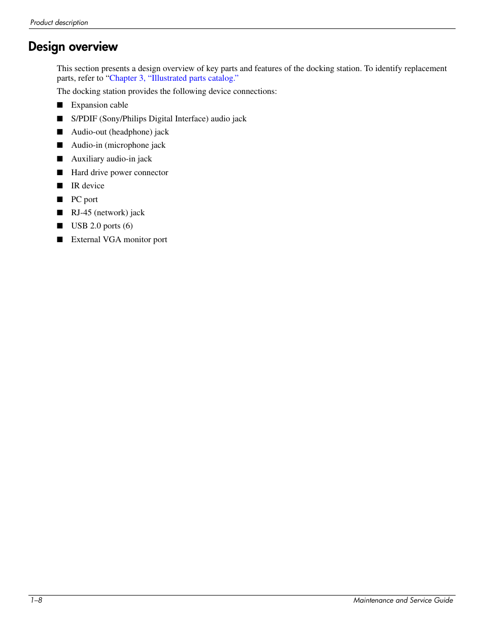 Design overview, Design overview –8 | HP 463777-001 User Manual | Page 13 / 42