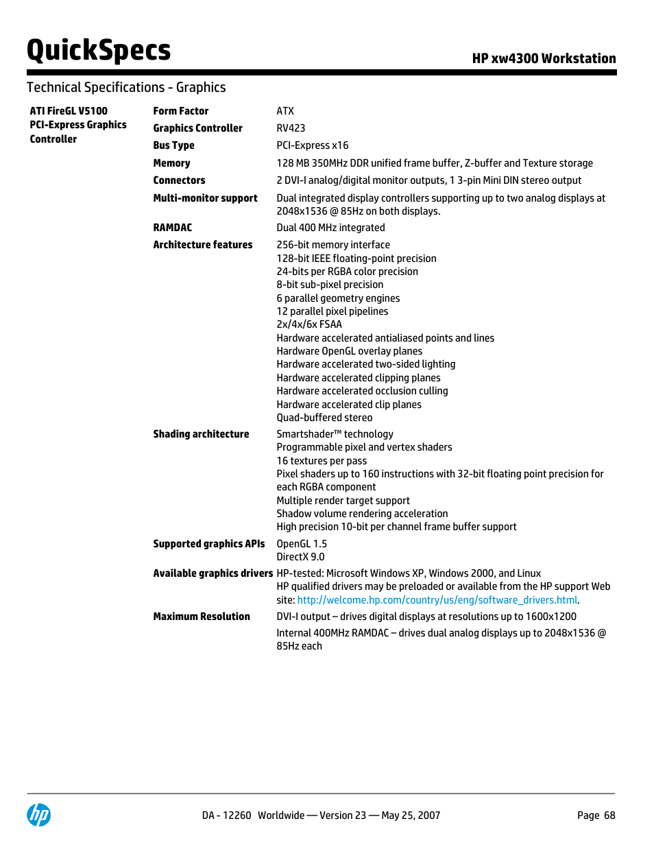 Quickspecs | HP XW4300 User Manual | Page 68 / 90