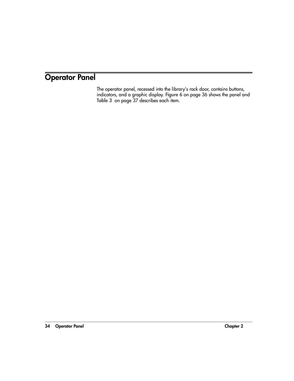 Operator panel, Operator panel 34 | HP 20/700 User Manual | Page 35 / 219