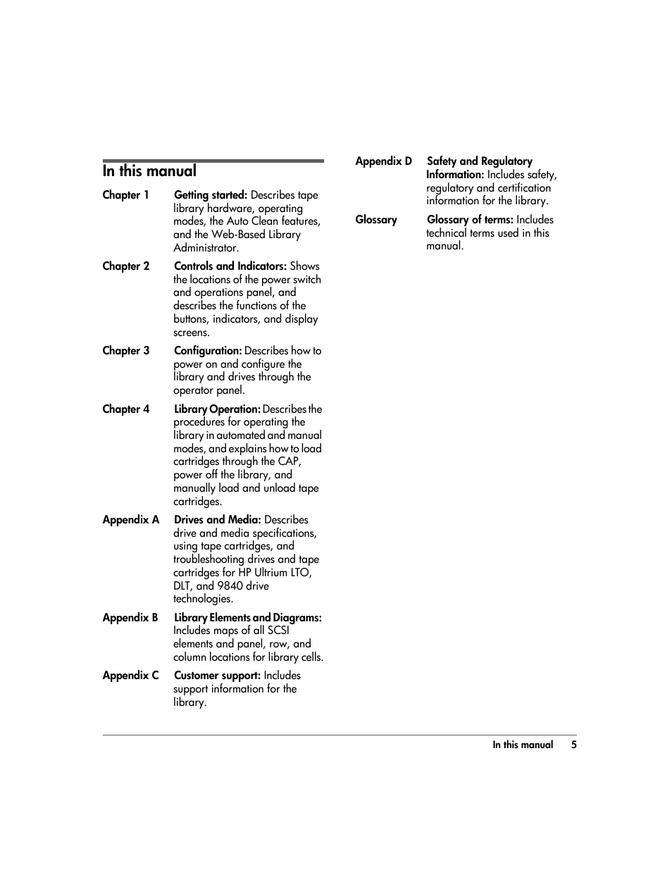 In this manual | HP 20/700 User Manual | Page 6 / 219