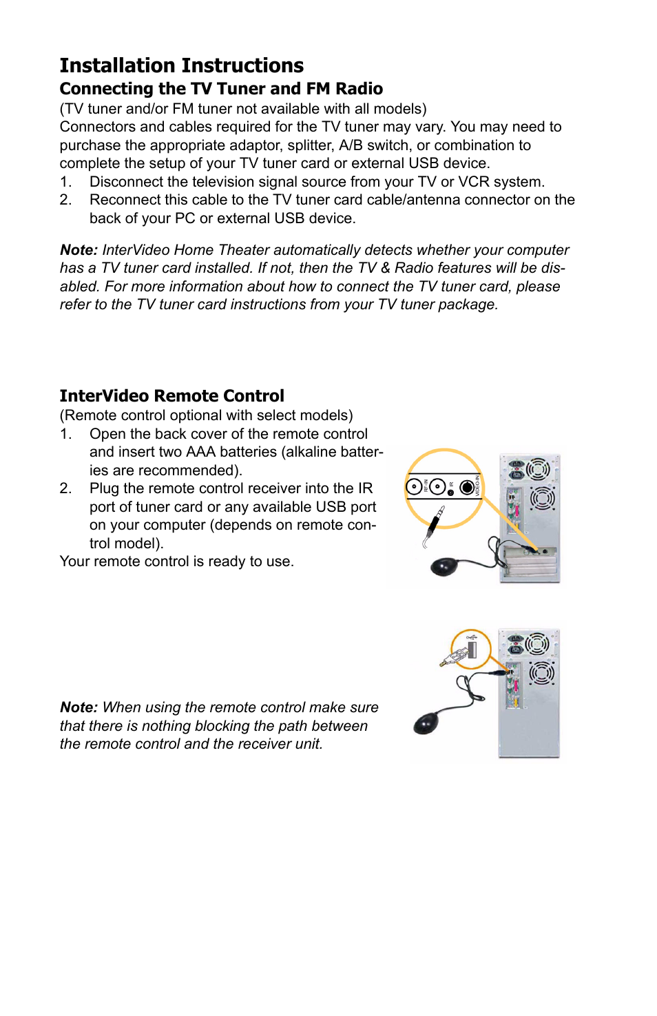 Installation instructions | HP SR1609UK User Manual | Page 2 / 9