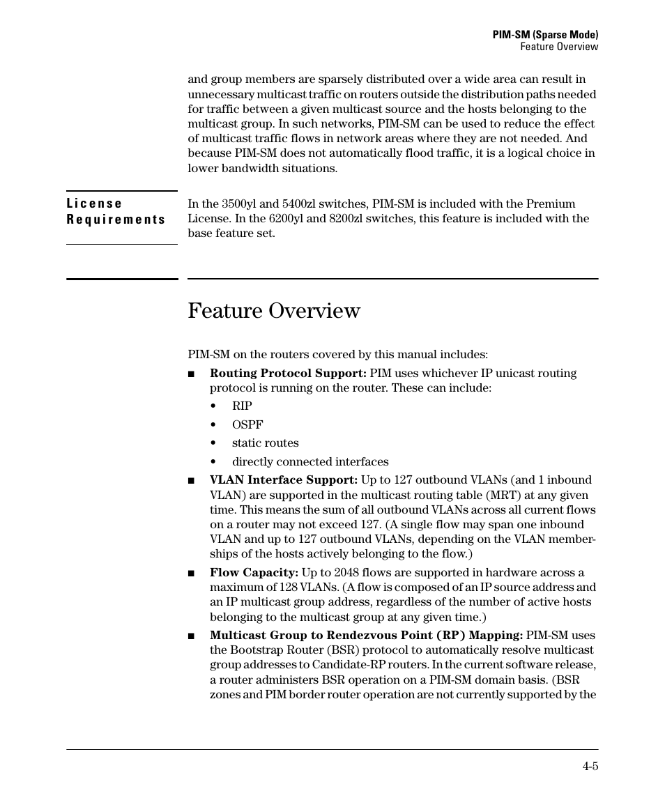 Feature overview | HP 3500YL User Manual | Page 109 / 394