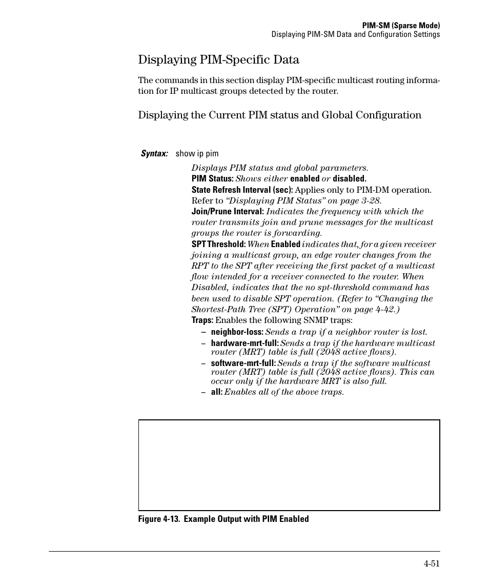 Displaying pim-specific data, Displaying pim-specific data -51, Formation, refer to | Displaying the | HP 3500YL User Manual | Page 155 / 394