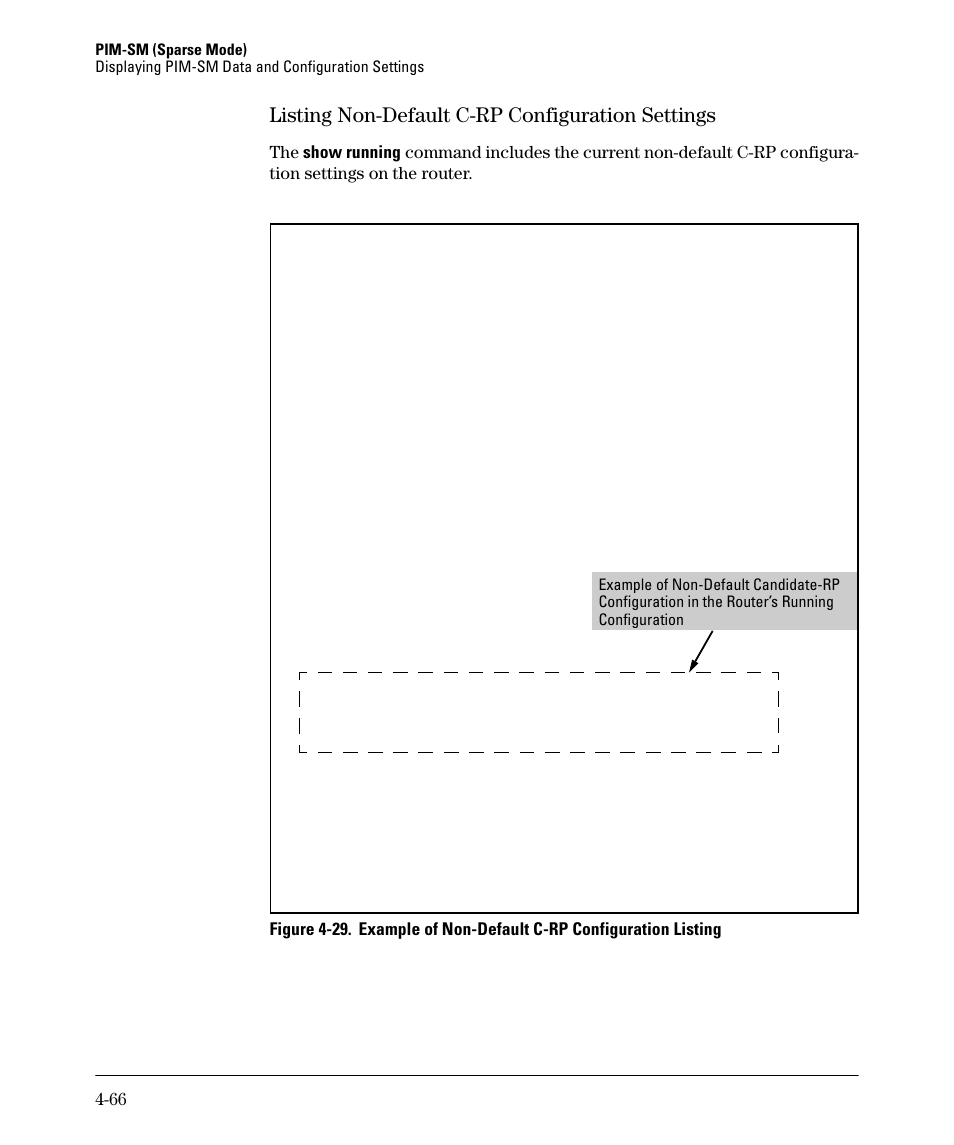 Listing non-default c-rp configuration settings | HP 3500YL User Manual | Page 170 / 394