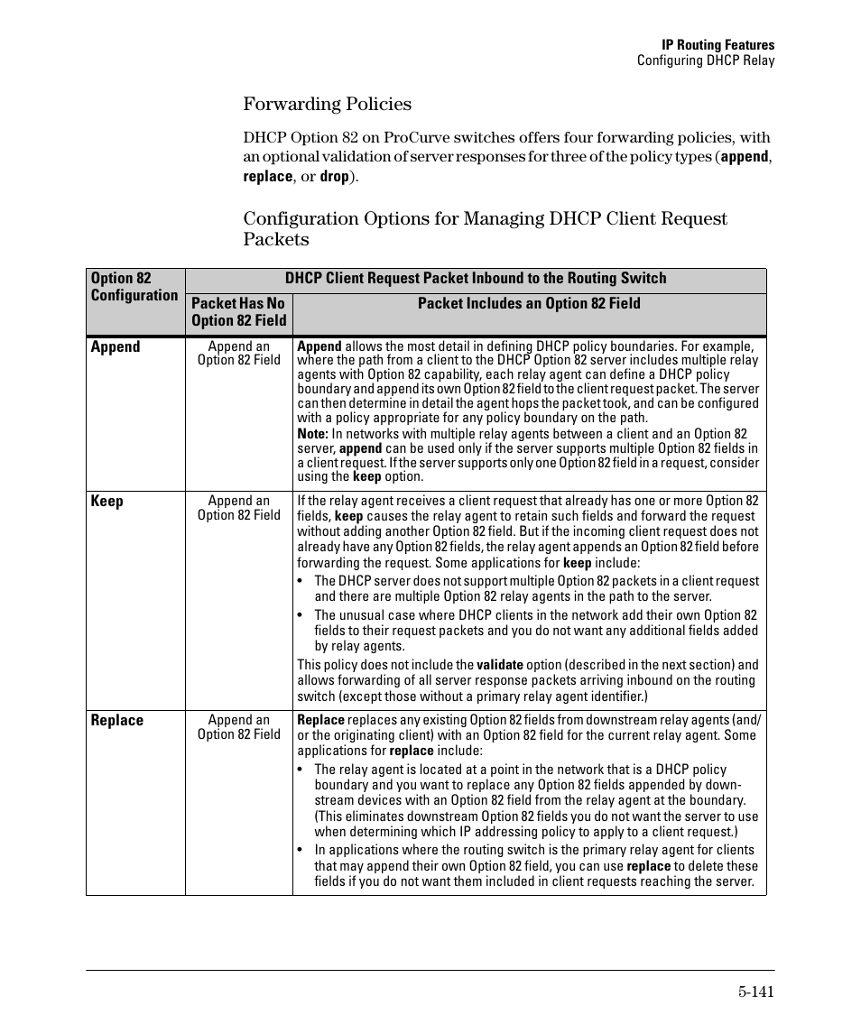 Forwarding policies -141, Forwarding policies -142, Forwarding policies | HP 3500YL User Manual | Page 315 / 394