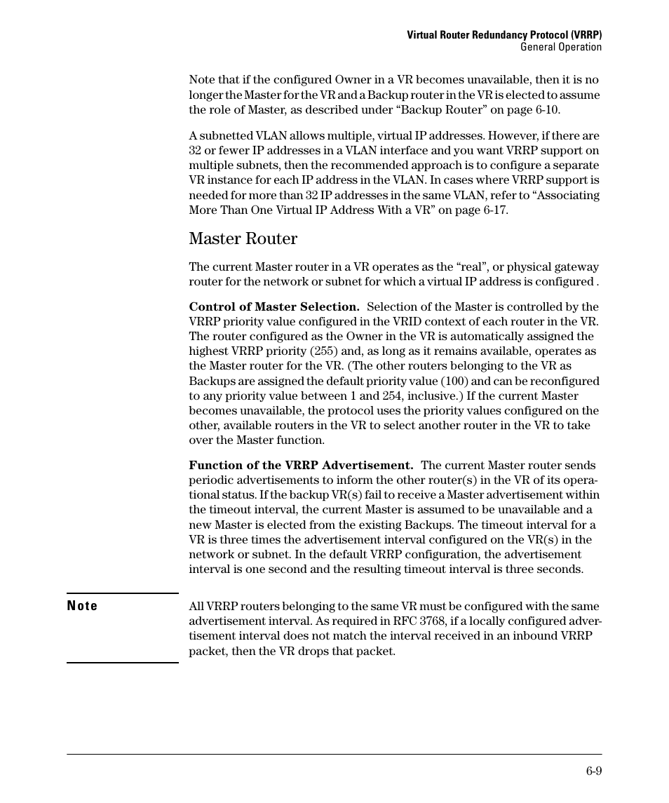 Master router, Master router -9 | HP 3500YL User Manual | Page 339 / 394