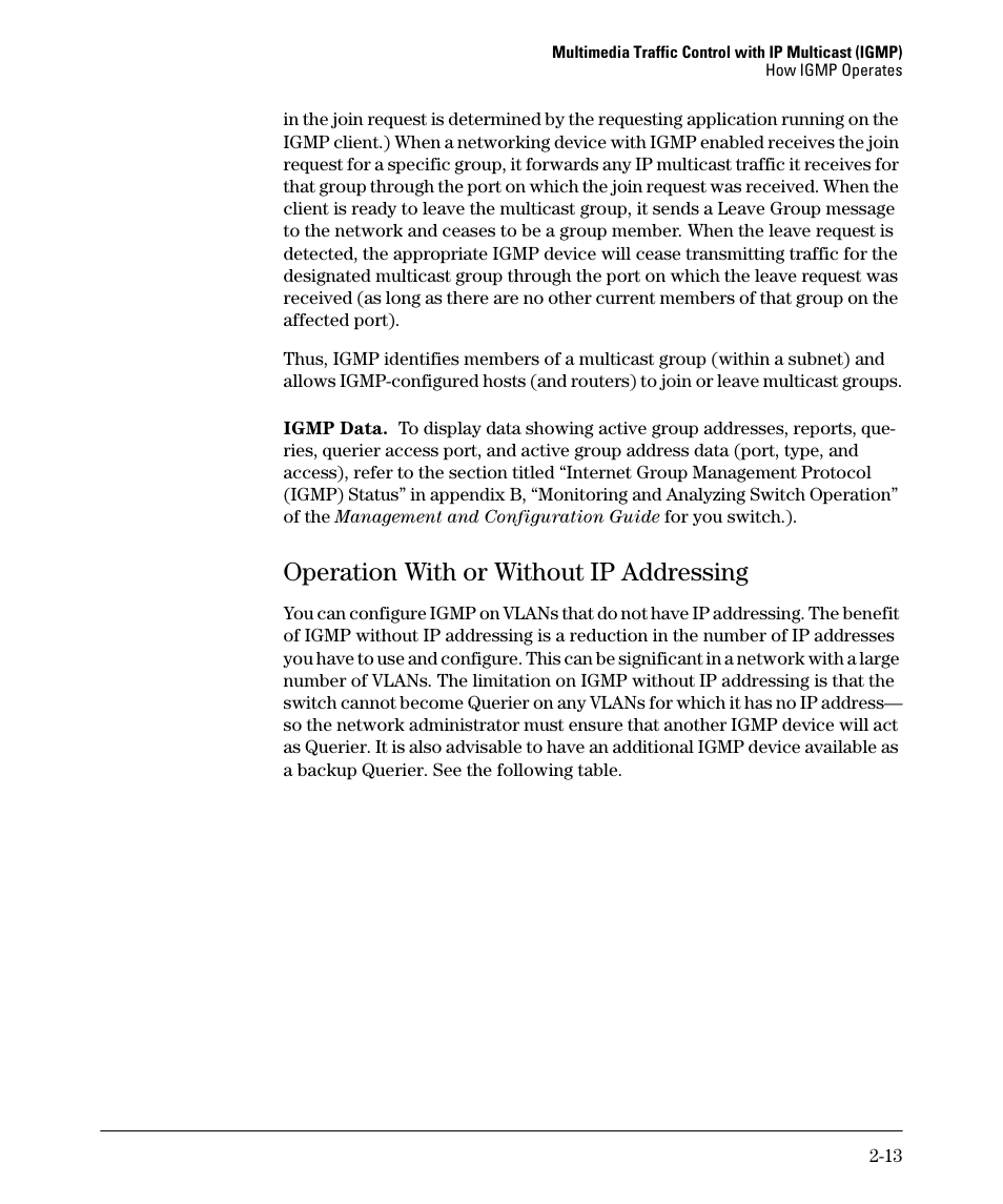 Operation with or without ip addressing, Operation with or without ip addressing -13 | HP 3500YL User Manual | Page 45 / 394