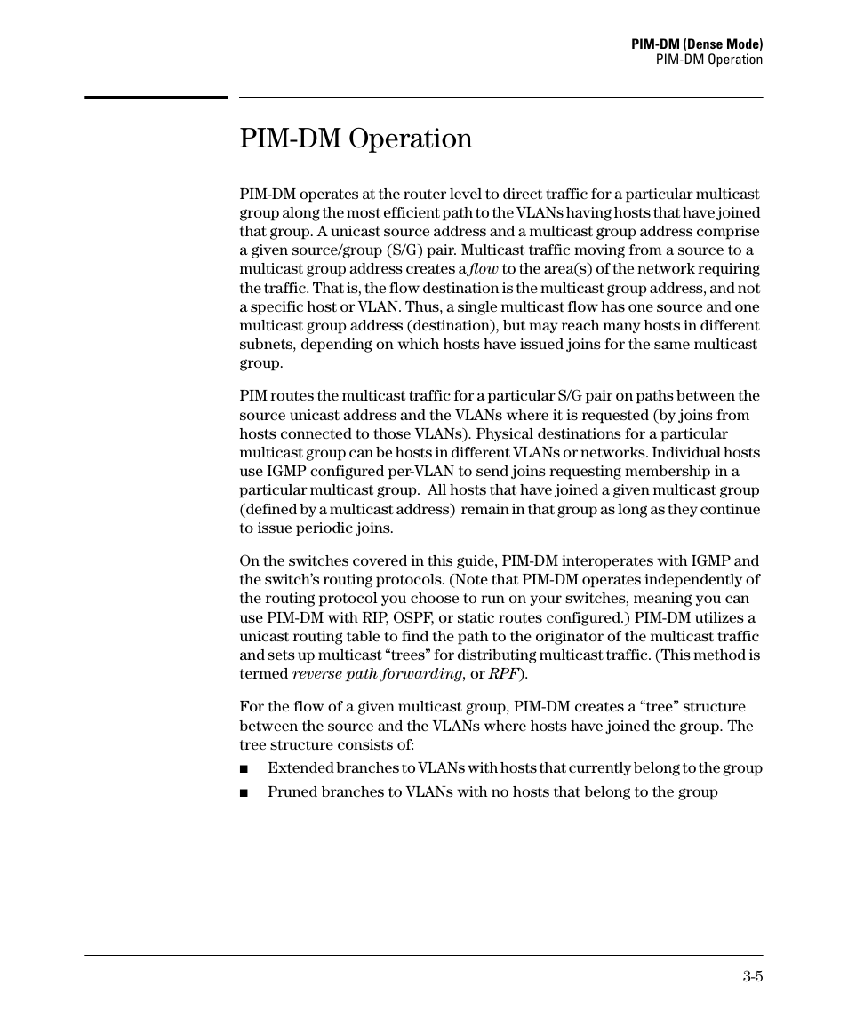Pim-dm operation | HP 3500YL User Manual | Page 67 / 394
