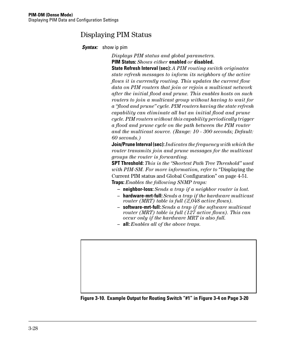 Displaying pim status, Displaying pim status -28 | HP 3500YL User Manual | Page 90 / 394