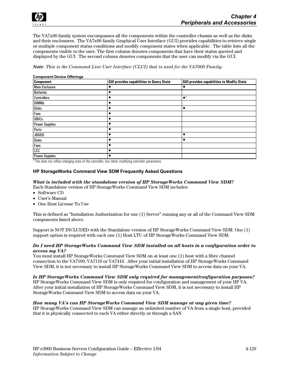 Chapter 4 peripherals and accessories | HP VA7410 User Manual | Page 39 / 49