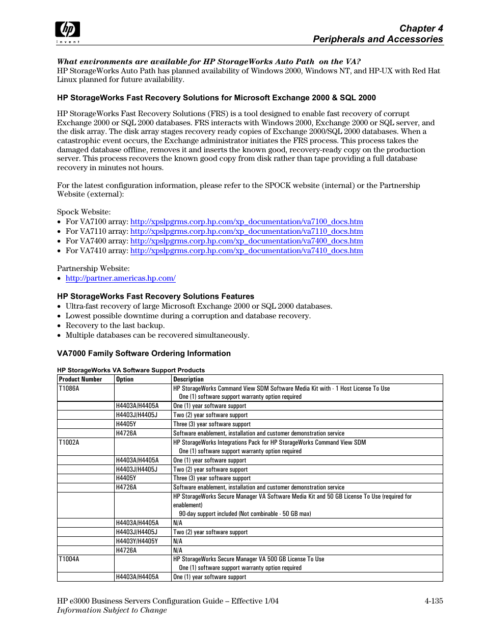 Chapter 4 peripherals and accessories | HP VA7410 User Manual | Page 45 / 49