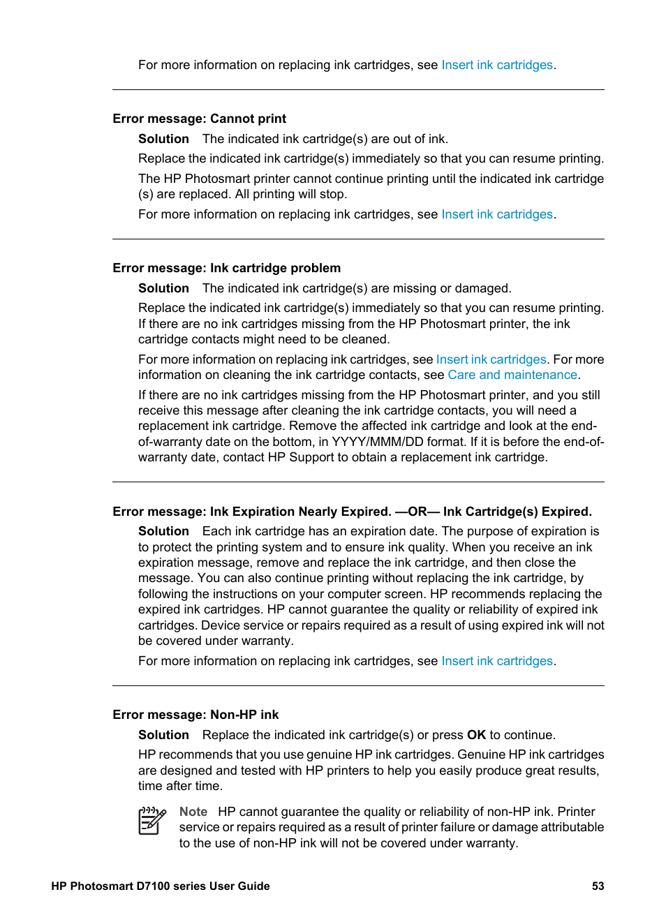 HP D7100 User Manual | Page 123 / 138