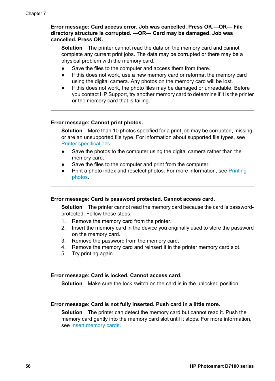 HP D7100 User Manual | Page 126 / 138