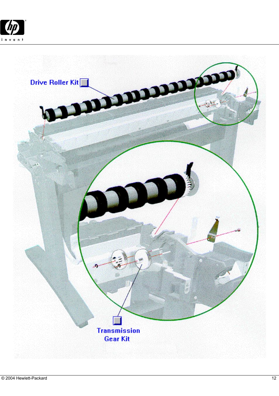 Hp parts reference guide | HP DesignJet 500 User Manual | Page 12 / 16