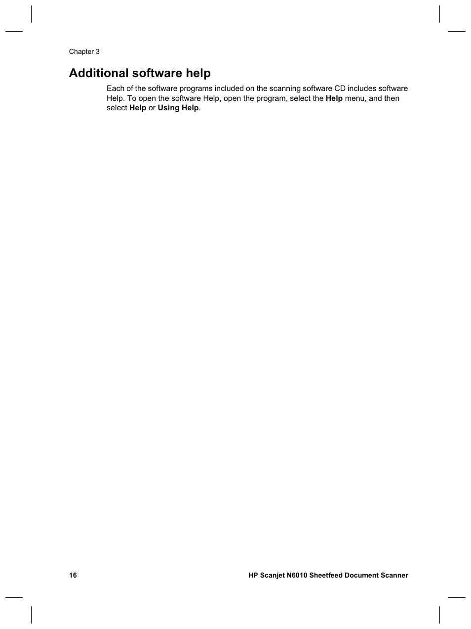 Additional software help | HP Scanjet N6010 User Manual | Page 18 / 116