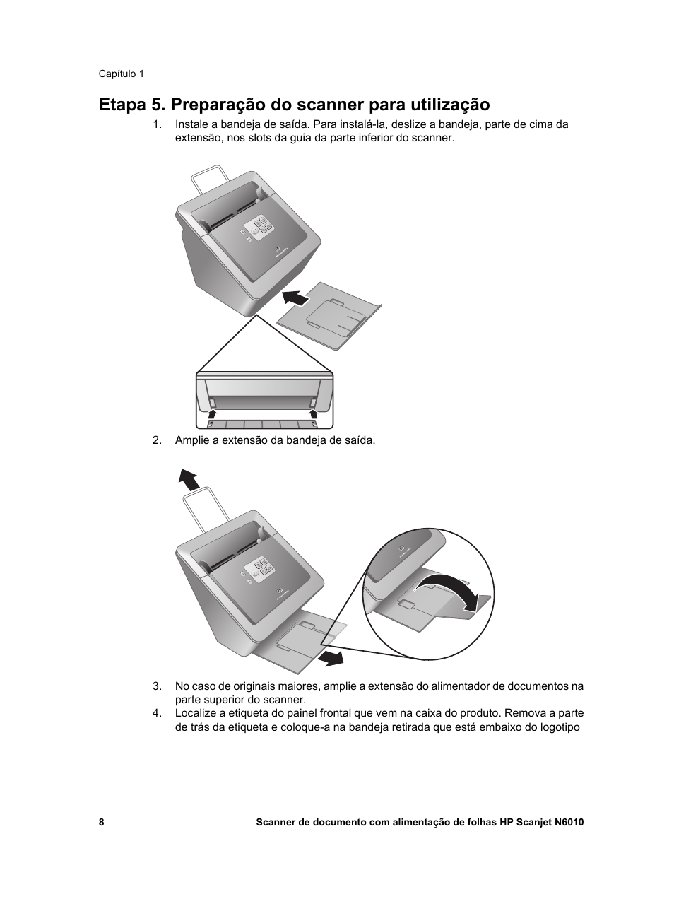 Etapa 5. preparação do scanner para utilização | HP Scanjet N6010 User Manual | Page 94 / 116