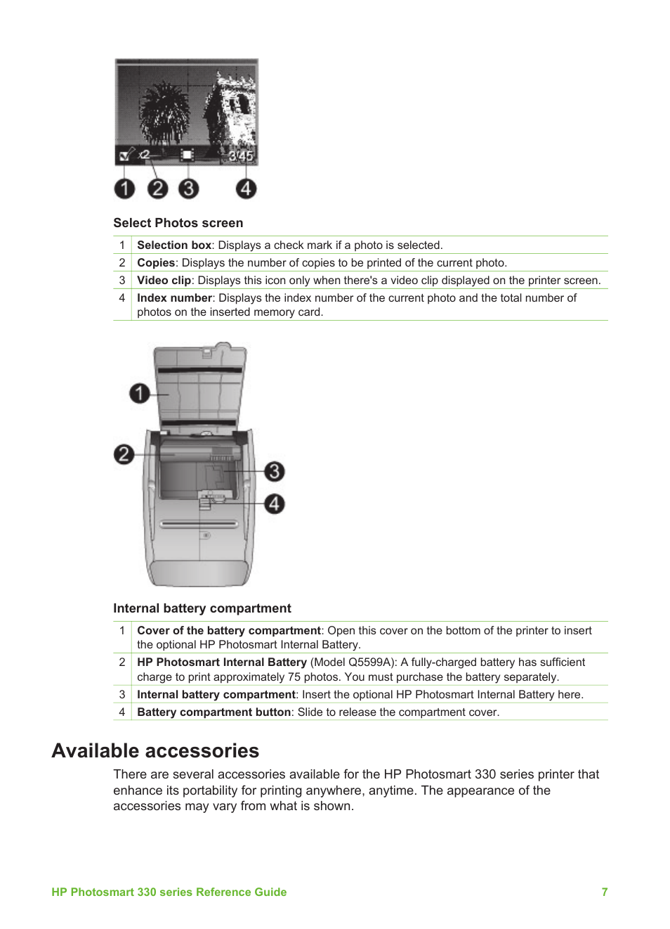 Available accessories | HP Q6377A User Manual | Page 13 / 40