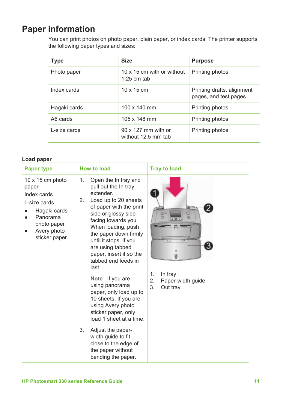 Paper information | HP Q6377A User Manual | Page 17 / 40