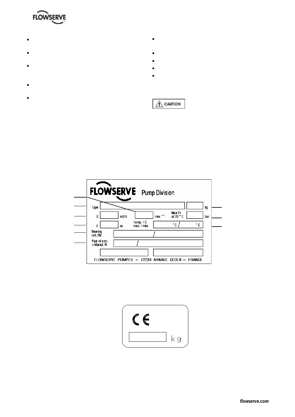 2 nomenclature | HP FM Centrifugal Pump PCN=71576526 User Manual | Page 12 / 32