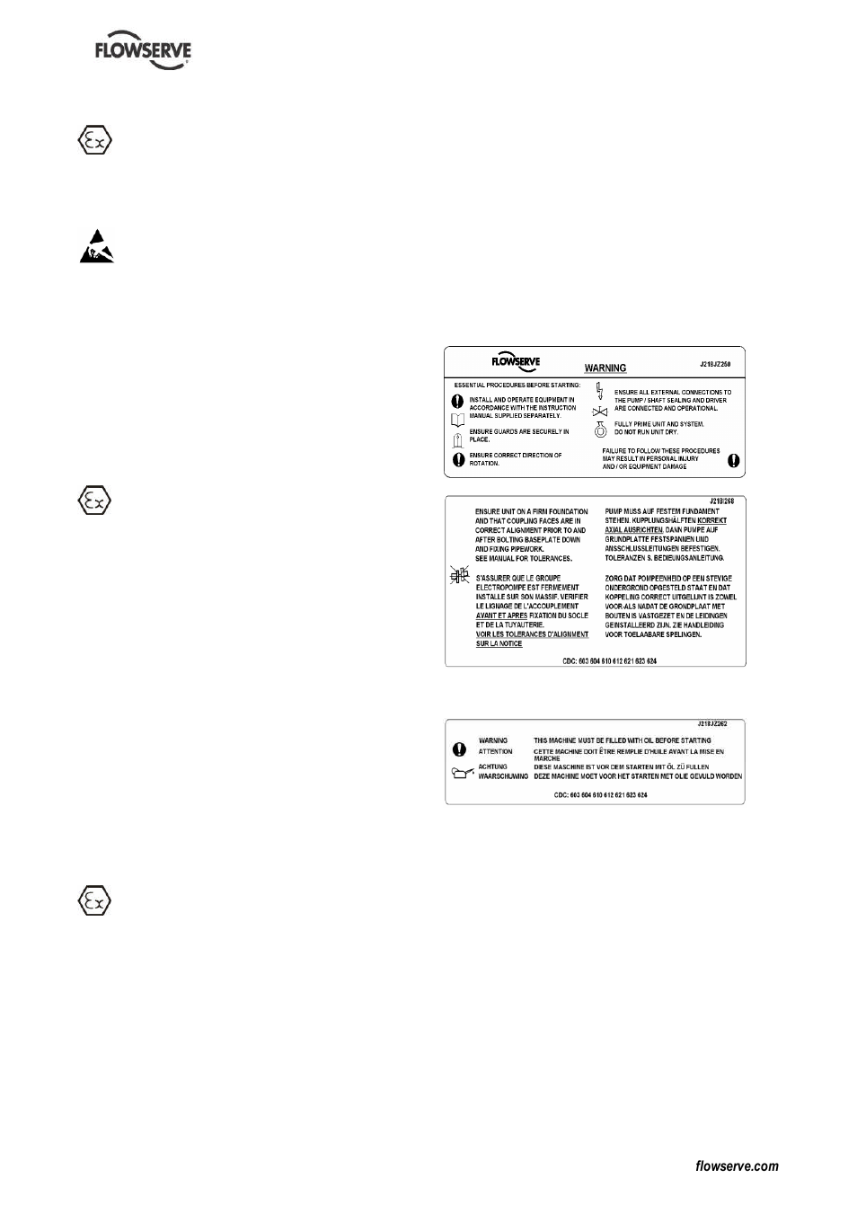 7 nameplate and safety labels, 8 specific machine performance | HP FM Centrifugal Pump PCN=71576526 User Manual | Page 8 / 32