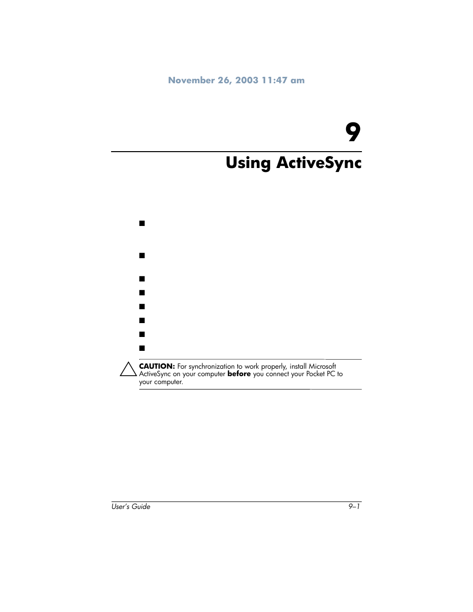 Using activesync | HP h6300 User Manual | Page 113 / 190