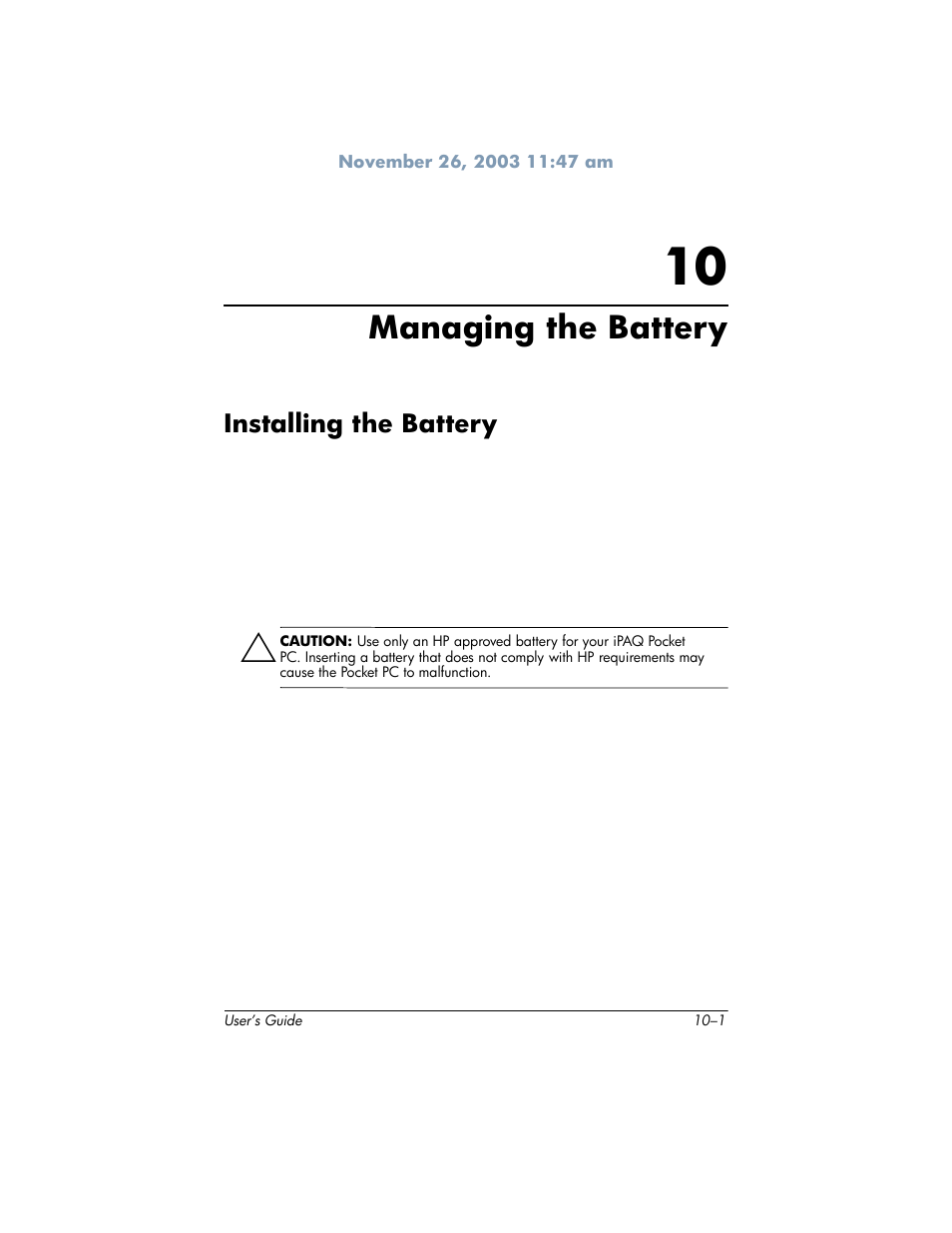 Managing the battery | HP h6300 User Manual | Page 121 / 190