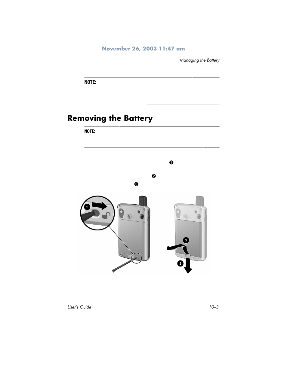 Removing the battery | HP h6300 User Manual | Page 123 / 190