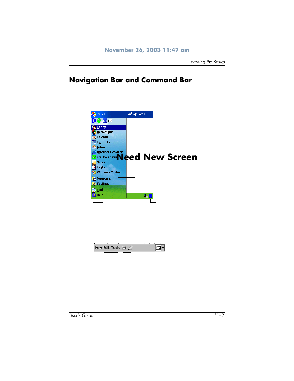 Need new screen, Navigation bar and command bar | HP h6300 User Manual | Page 134 / 190