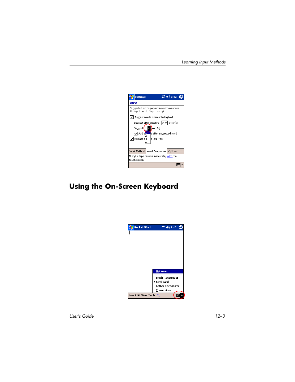Using the on-screen keyboard | HP h6300 User Manual | Page 147 / 190
