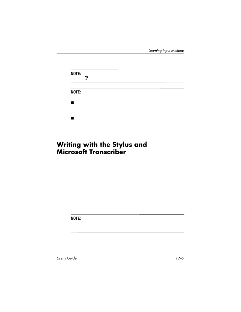 Writing with the stylus and microsoft transcriber | HP h6300 User Manual | Page 149 / 190