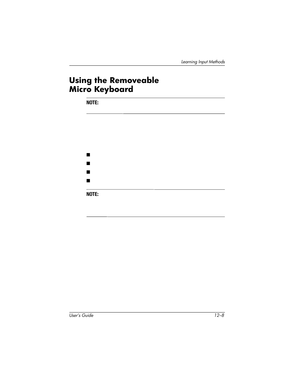 Using the removeable micro keyboard | HP h6300 User Manual | Page 152 / 190