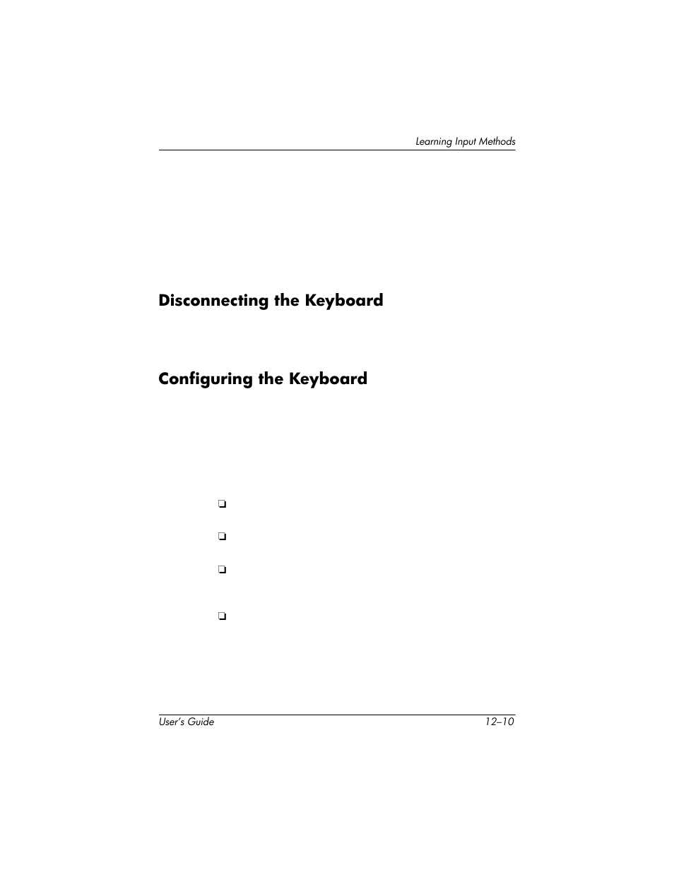Disconnecting the keyboard, Configuring the keyboard | HP h6300 User Manual | Page 154 / 190