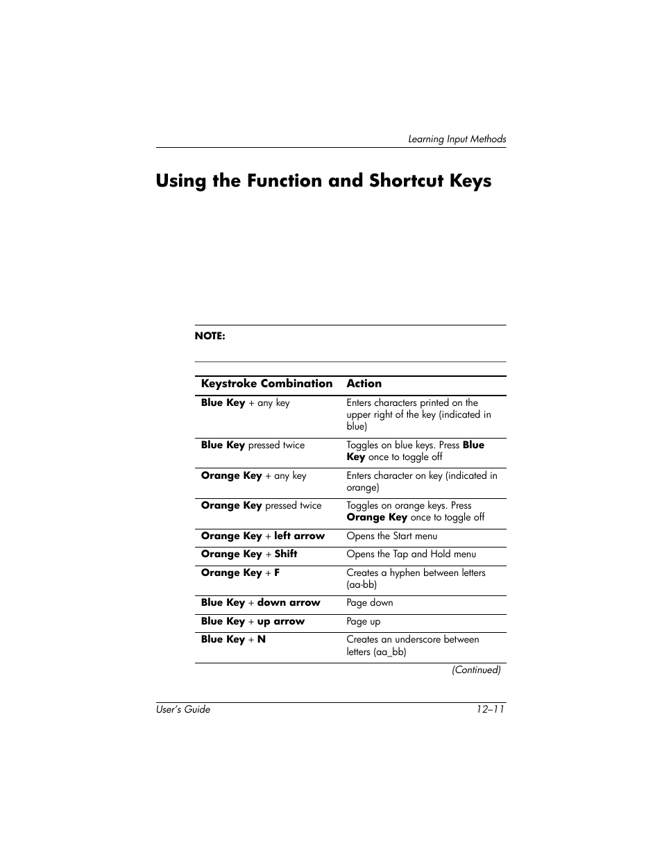 Using the function and shortcut keys | HP h6300 User Manual | Page 155 / 190