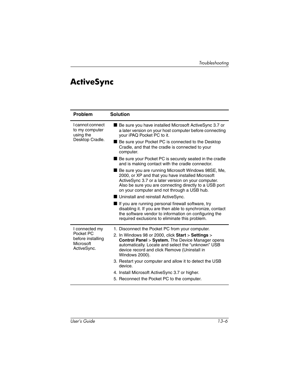 Activesync | HP h6300 User Manual | Page 164 / 190