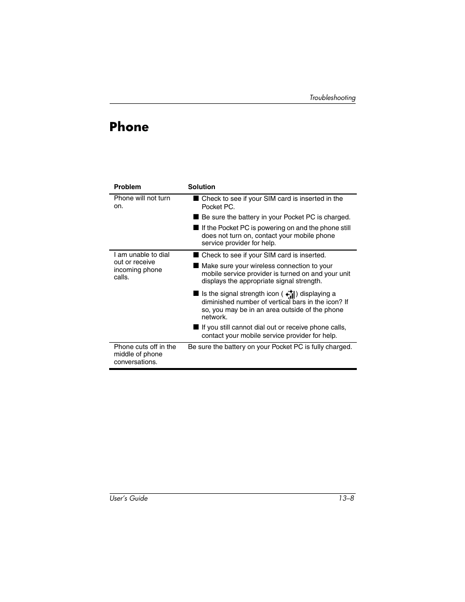 Phone | HP h6300 User Manual | Page 166 / 190