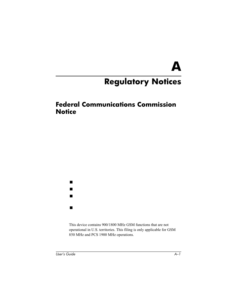 Regulatory notices, Federal communications commission notice | HP h6300 User Manual | Page 175 / 190