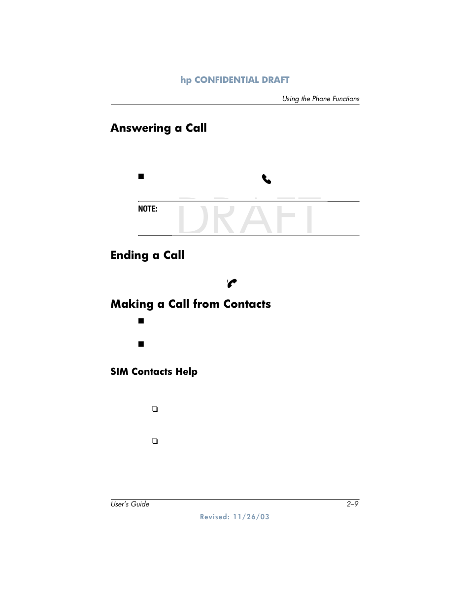 Draft | HP h6300 User Manual | Page 31 / 190