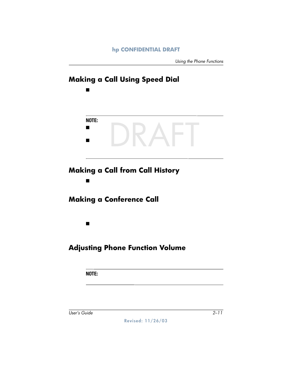 Draft | HP h6300 User Manual | Page 33 / 190