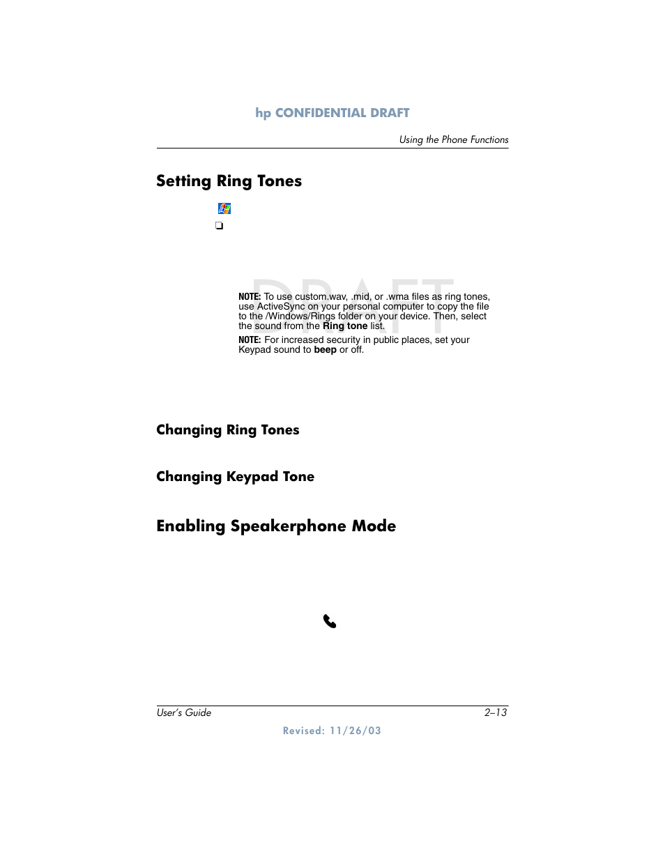 Draft | HP h6300 User Manual | Page 35 / 190