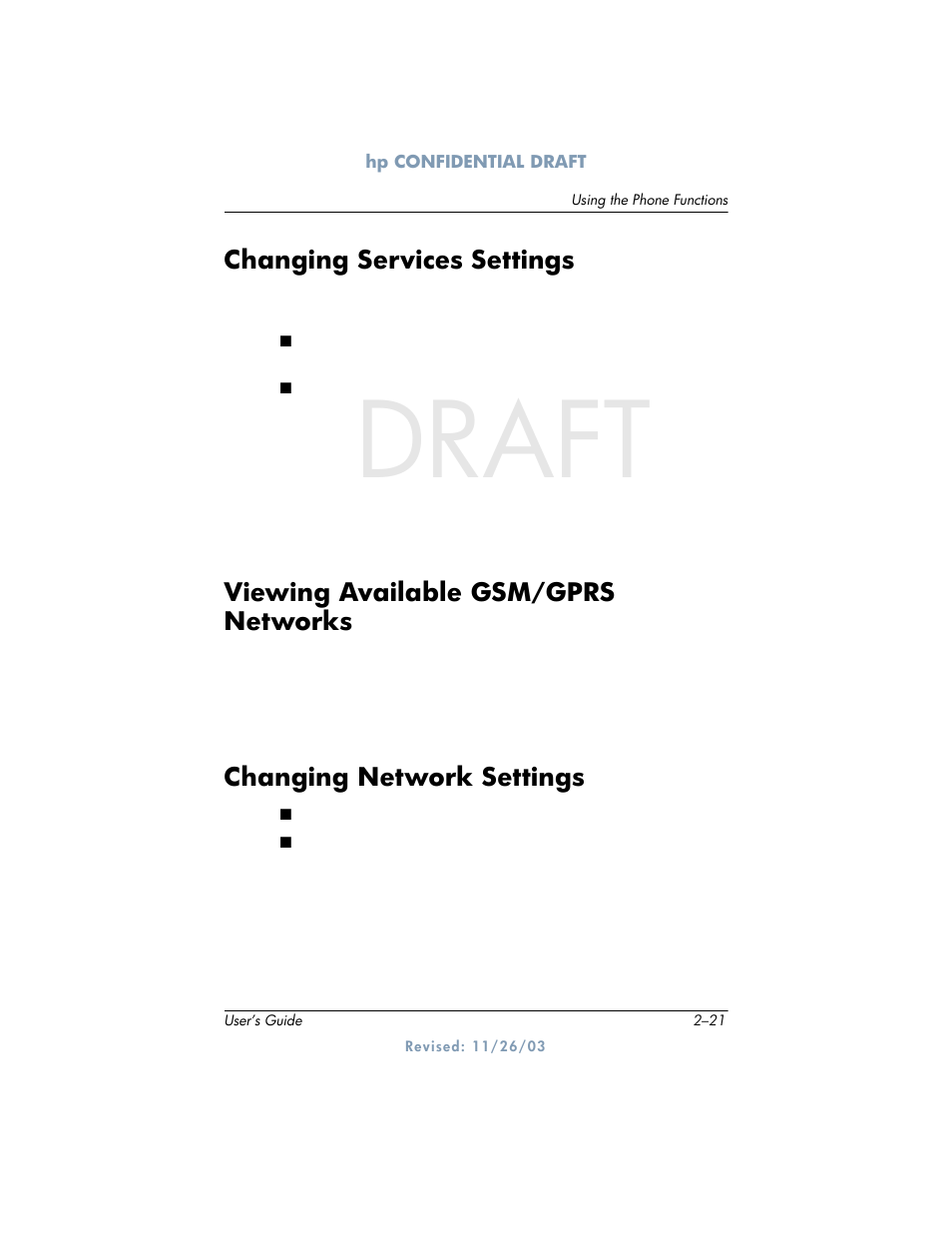 Draft | HP h6300 User Manual | Page 43 / 190