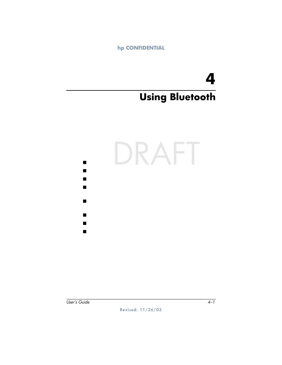 Draft, Using bluetooth | HP h6300 User Manual | Page 61 / 190
