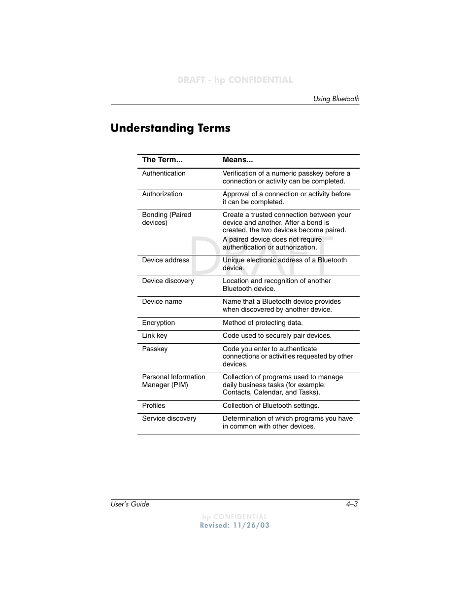 Draft, Understanding terms | HP h6300 User Manual | Page 63 / 190