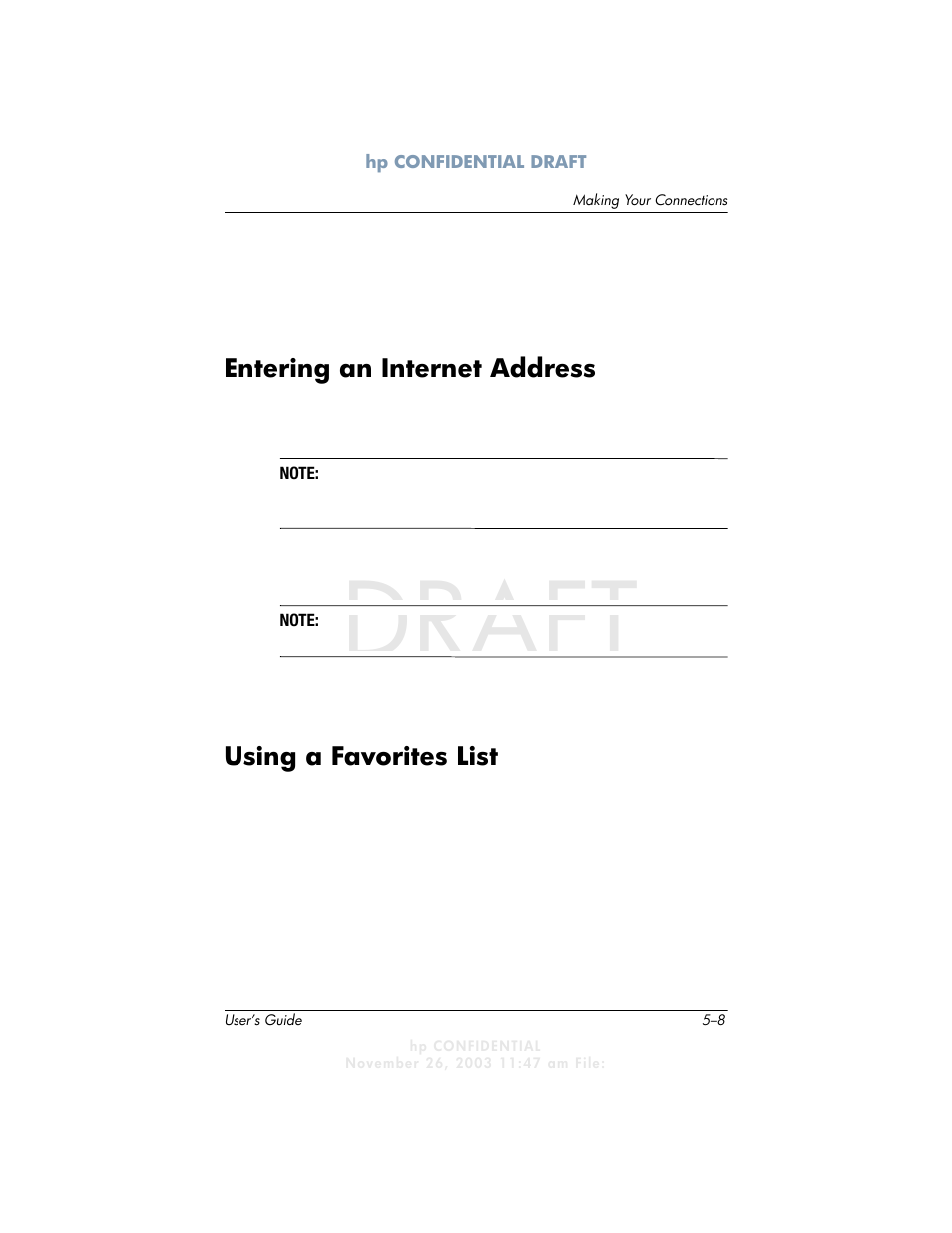Draft | HP h6300 User Manual | Page 98 / 190