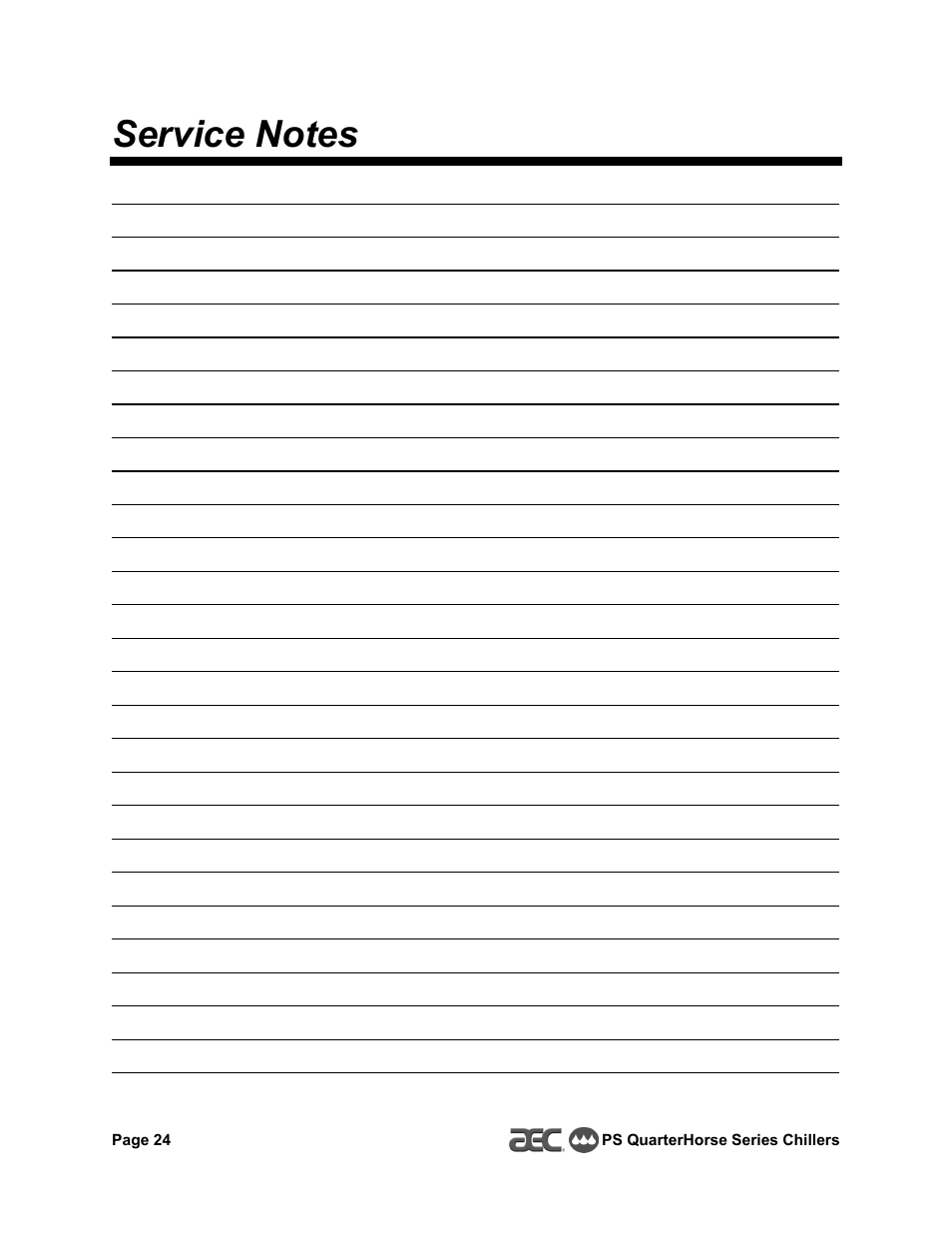 HP QuarterHorse Series 0.25 hp Portable Chiller PS-025 User Manual | Page 24 / 28