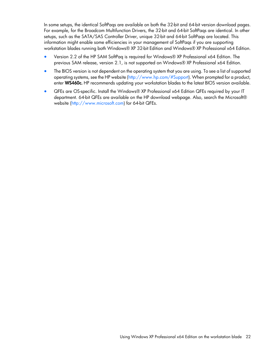 HP WS460C G6 User Manual | Page 22 / 47