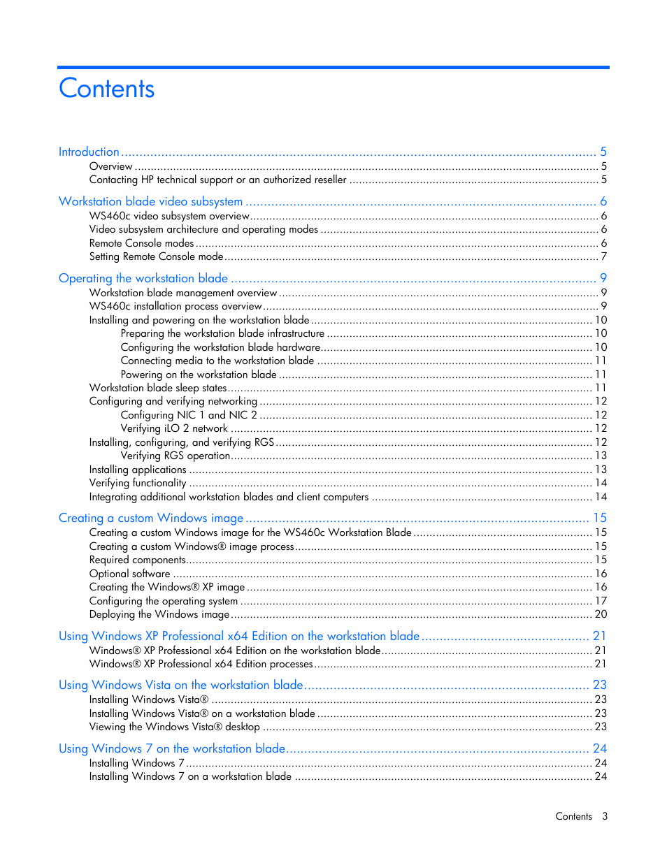 HP WS460C G6 User Manual | Page 3 / 47