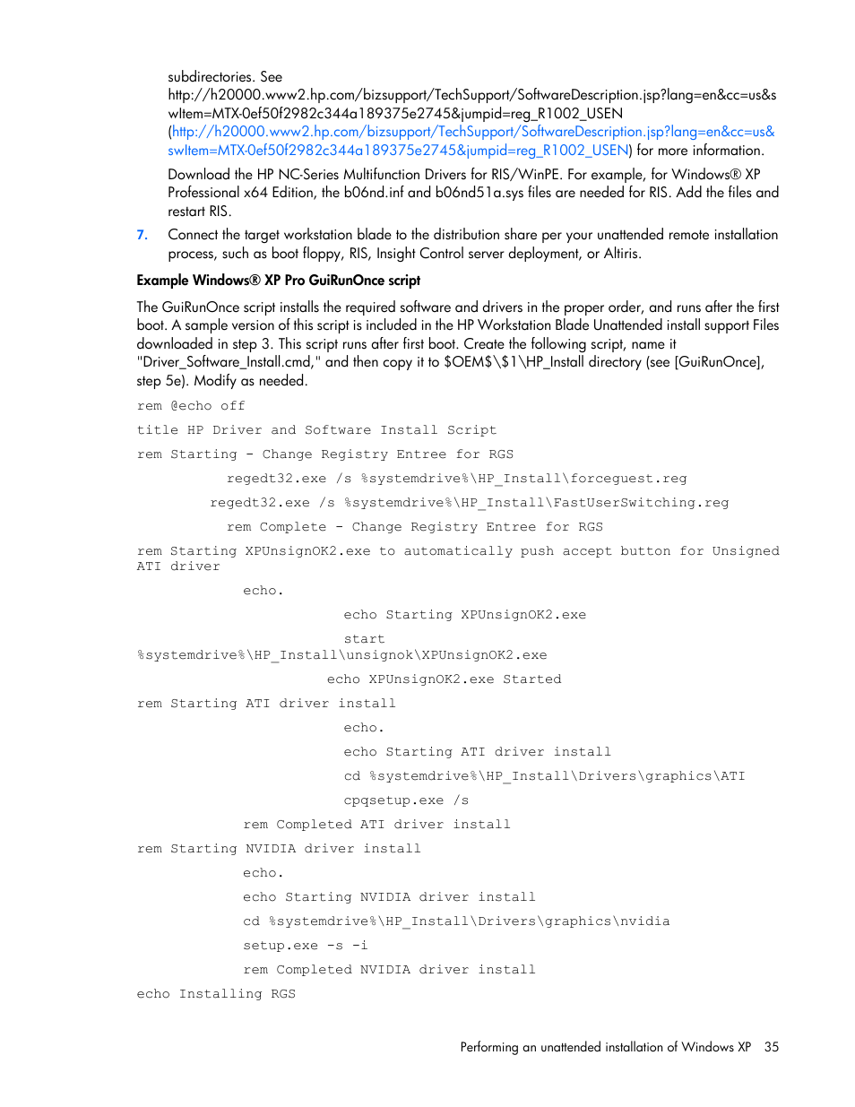 HP WS460C G6 User Manual | Page 35 / 47
